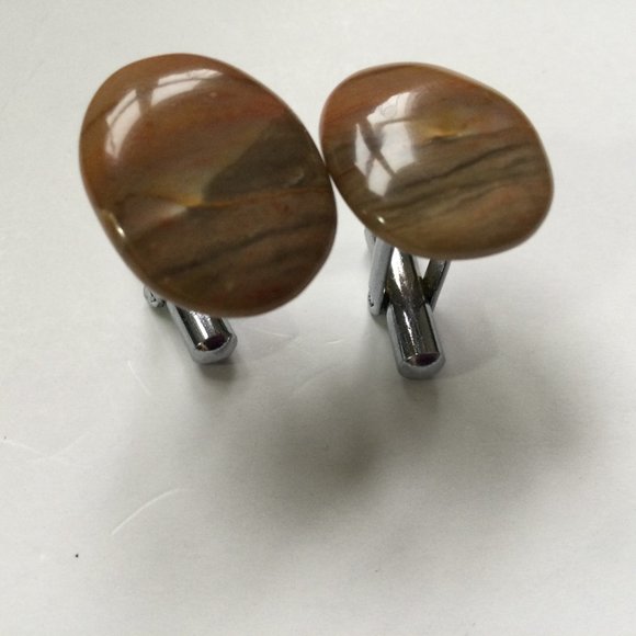 Vintage Agate stone Cufflinks - Picture 1 of 5